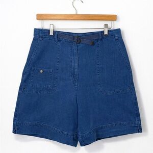 Lauren Ralph Lauren Denim Utility Shorts Size 12 High Rise Carpenter Y2K Blue